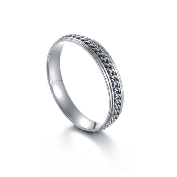 

bangle stainless steel chain rotating decompression bracelet fashion simple jewelry accessories, Black