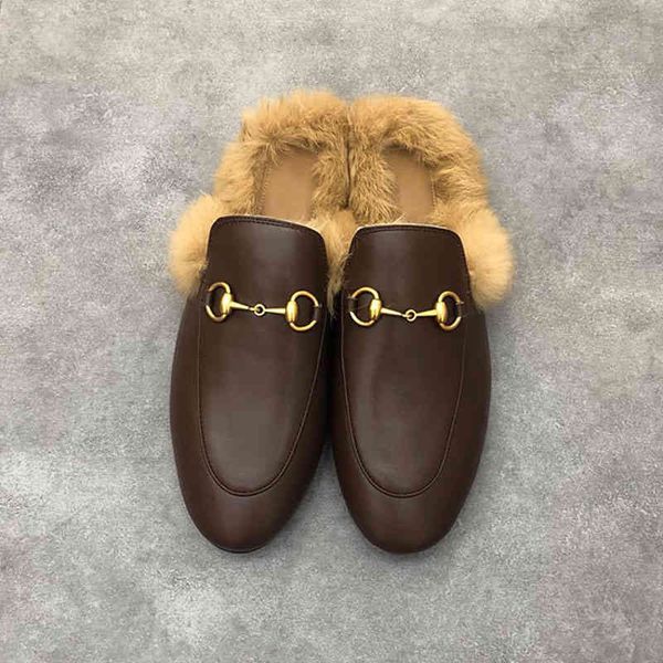 

shoes, luxury brand-name fashion classic sandals, hairy slippers, spring and summer leather ladies beach cool flat heel 35-42 advanced, Black