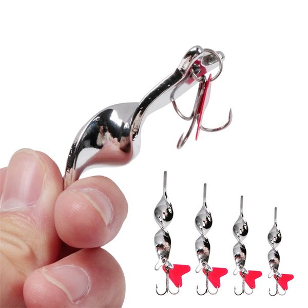 1PC 10/14/21/28g Rotante In Metallo Spinner Cucchiaio Richiamo di Pesca Esche Dure Per Trota Luccio Treble gancio Affrontare Consegna Veloce 1178 Z2