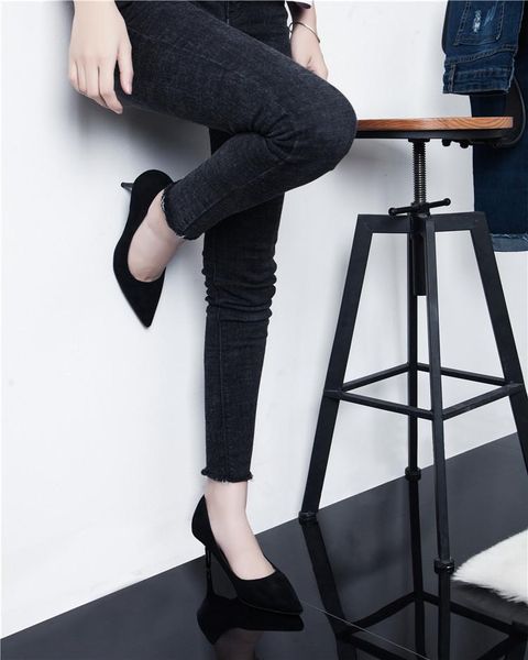 

arrival good quality wedding shoes fashion party high heels black color dress
