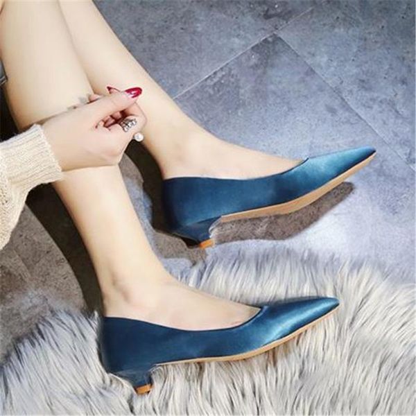

in pumps 2021 autumn korean version pointed head with women's shoes europe and america wild work simple ol contracted dress, Black
