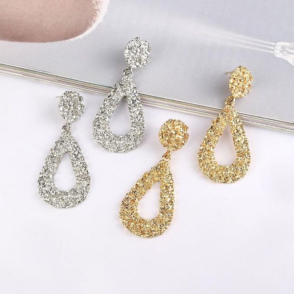 

stud 6*2.2cm waterdrop gold drop earings 2021, Golden;silver