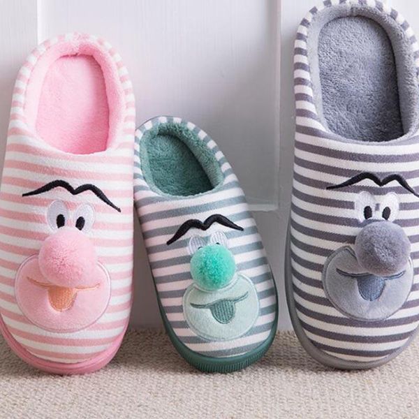 

slippers sell cotton women's thick-soled autumn and winter cartoon home cute indoor non-slip warm wool size35-44, Black