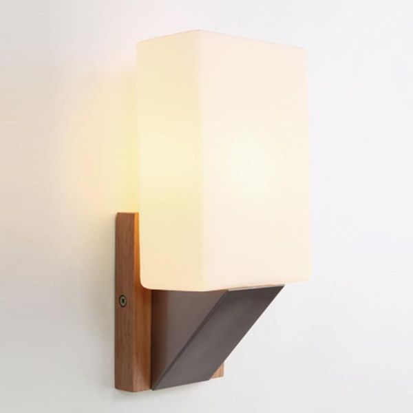 

wall lamp bedroom light led simple modern nordic solid wood indoor lighting aisle balcony living room el fixtures