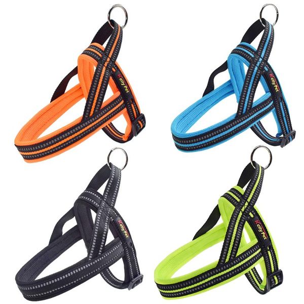

dog collars & leashes dogs supplies nylon heavy pet harness collar adjustable reflective security big large medium small harnesses vest