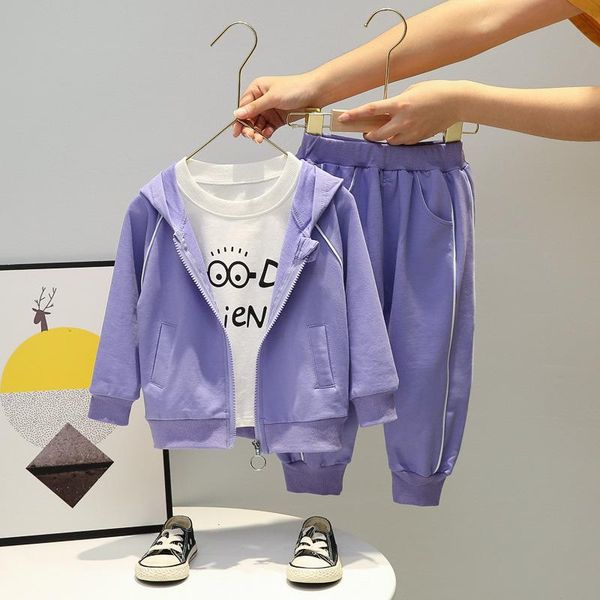 

clothing sets 2021 spring baby boy clothes toddler kids for boys born coat+ t-shirt+pants 3 pcs children 1-5 years old, White