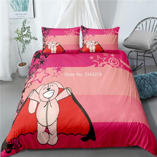 

children's bedroom decorative cartoon cow pattern bedding cute duvet quilt cover pillowcase american/european/british size sets