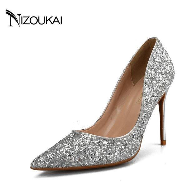 

pointed toe heels shoes women pumps 10cm wedding sapato feminino d05-l10 dress, Black