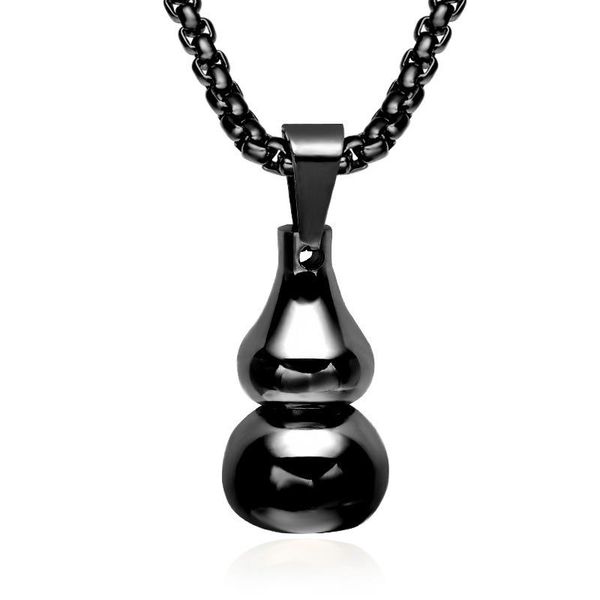 

beichong black stainless steel gourd shape pendant memorial perfume bottle ashes keepsake locket necklace for gift necklaces, Silver