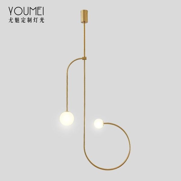 

italian design simple chandelier restaurant front desk model room display creative bedroom living personalized art lamp pendant lamps