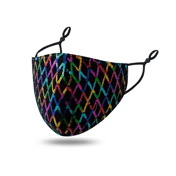 

sequin striped mask women's personality cotton fashion dust and sunscreen