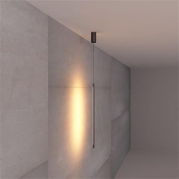 

pendant lamps minimalist led lamp bedroom bedside light modern living room tv wall geometry line strip hanging lights fixtures