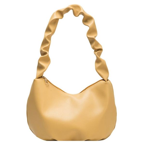 

women shoulder underarm bag unique cloud bags ladies soft leather handle tote simple design purse for female summer handbag cross body