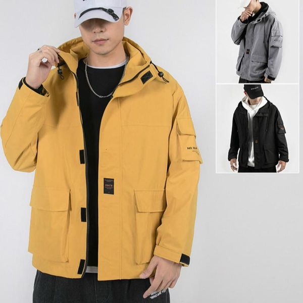 

mens fashion new casual clothing letter printing stereo hooded jackets hip hop male fashion loose jackets, Black;brown