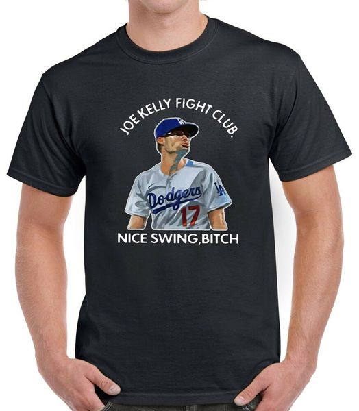 

dodgers joe kelly fight club nice swing bitch t-shirt, White;black