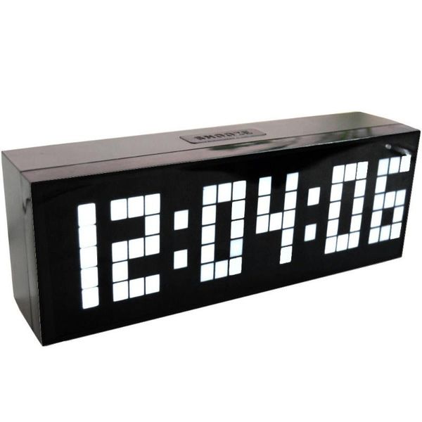 

wall clocks led wooden clock digital wood watch big screen dual alarm bedside snooze kitchen timer office temperature date