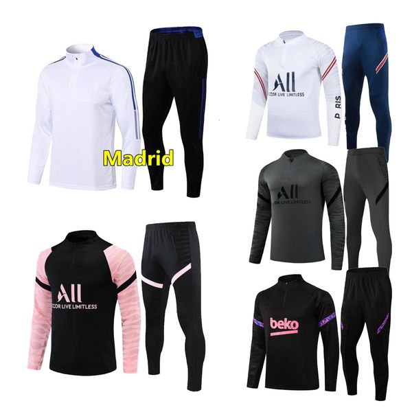 

2022 man football tracksuit 21 22 kids long-sleeved training suit and pants