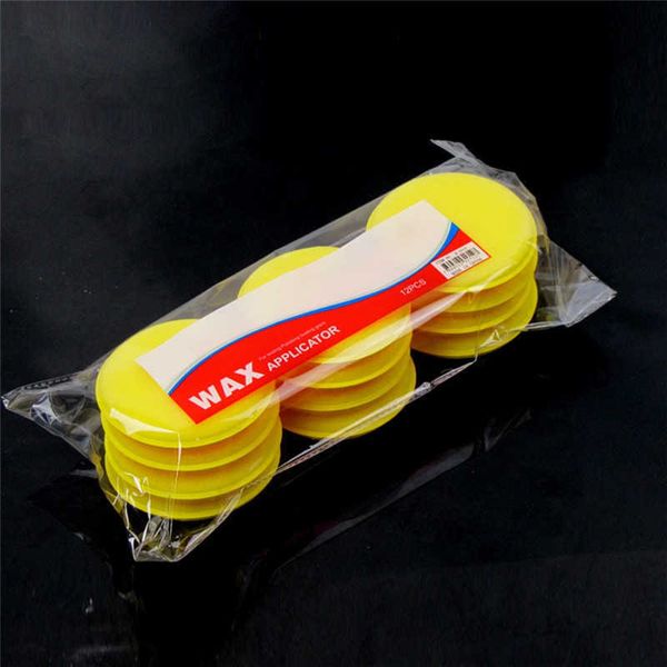 

car foam sponge 12pcs foam sponge wax applicator cleaning detailing pads car waxing polish car home care cleaning yellow 10cm