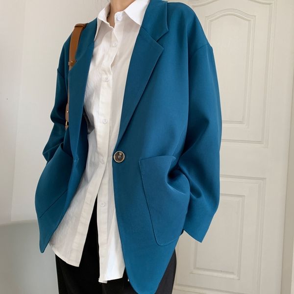 

women's suits & blazers spring coat turn down collar one button blazer feminino vintage ladies casaco for clothes esqj, White;black