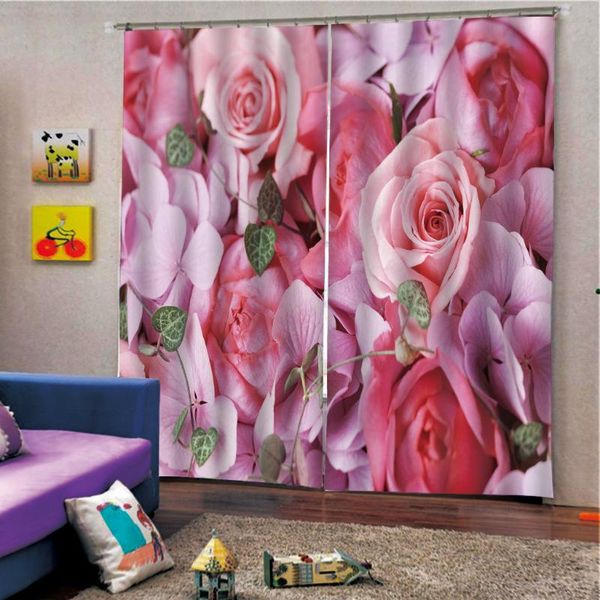 

curtain & drapes hd flowers 3d print cortinas bedroom living room el customize