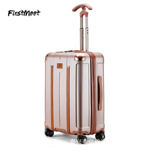 

suitcases fashion rolling luggage men women 20 belt decorative travel 24 mute universal wheel zipper suitcase