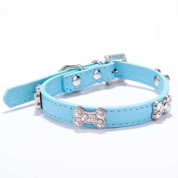 

dog collars & leashes leather collar bling rhinestone pet cat crystal diamond puppy