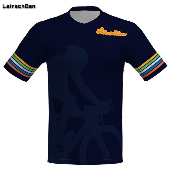 Corrida Jaquetas LirchsChdan Azul Motocross Jersey Downhill T Camiseta Roupas Roupas Rápida Rápida BMX OFF Roupa de Estrada DH Roupas Camiseta Ciclismo