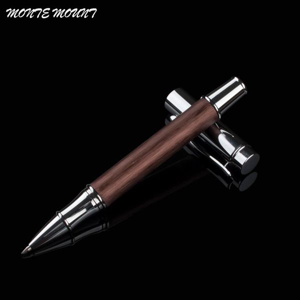 

luxury coffee carving mahogany paint medium nib roller ball pen metal gel gift box ballpoint pens, Blue;orange