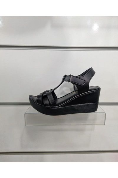 

women's black hÃ¢kiki leather orthopedic sandals 390117
