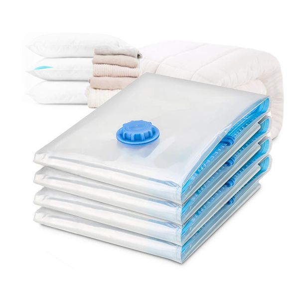

vacuum bag storage home organizer transparent border foldable clothes seal compressed travel saving package bags