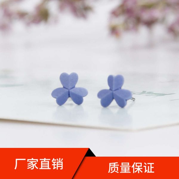 

handmade earrings clover simple fresh green creative trinkets