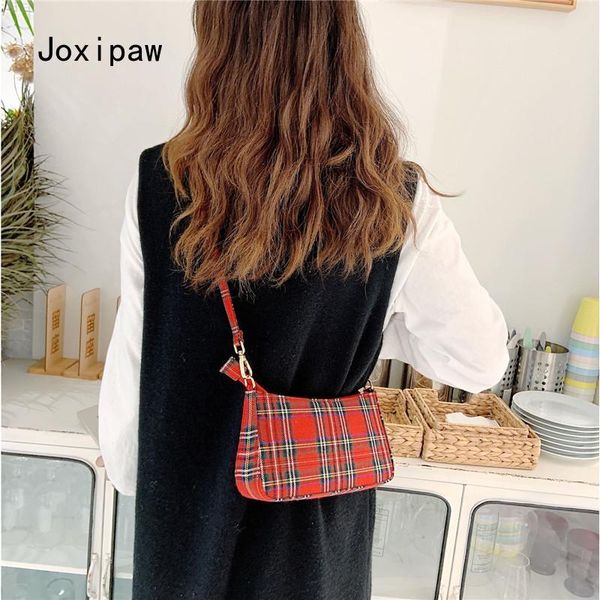 

evening bags 2021 ladies retro checkered women's bag designer handbag leather messenger rectangular
