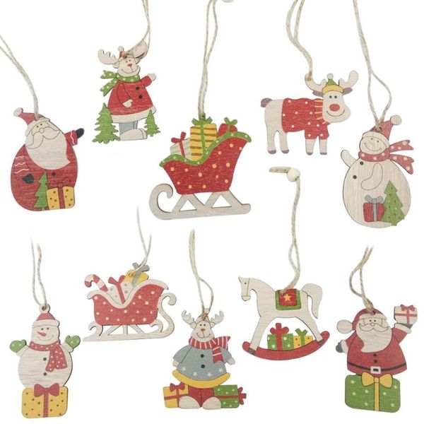 

christmas decorations wooden pendant merry decor for home 2021 navidad ornaments tree xmas gifts year 2022