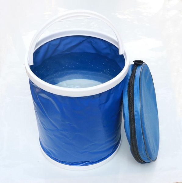 

car organizer travel folding bucket bathroom camping supplies portable ergonomic with compartment outdoor tools fishing washing bag