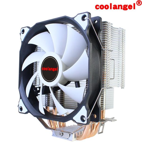 

coolangel cpu cooler 4 heat pipes 120mm pin pwm rgb for intel lga 1200 1150 1151 1155 2011 amd am4 am3 cooling fan pc quie fans & coolings