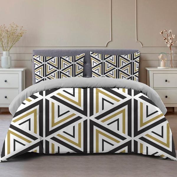 

geometry luxury comforter bedding set fashion home textile king  twin size 2/3pc geometric duvet cover sets