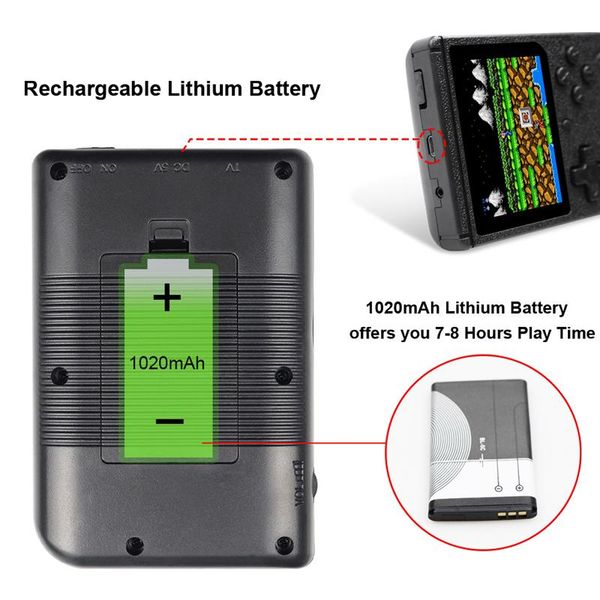 

portable game players 2021 400 in 1 retro console handheld advance boy 8 bit gameboy 3.0 inch lcd sreen support tv