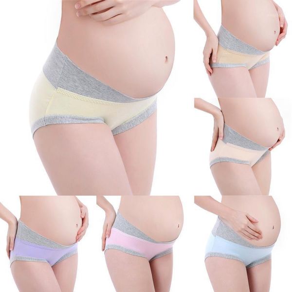 

women's panties women clothing pregnant cotton v-shaped low-waist underwear seamless soft care abdomen pregnancy lingerie, Black;pink