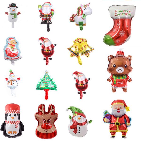 

christmas tree snowman balloons party decoration aluminum film balloon xmas atmosphere adornment