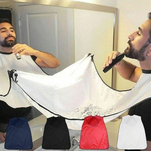 

aprons man bath shave apron black beard hair for waterproof floral cloth household cleaning protecter bib