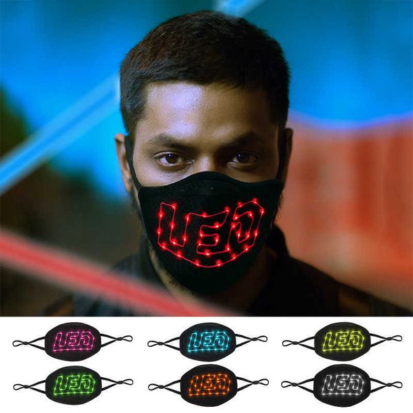 

party bar entertainment disco nightclub usb charging led embroidery lamp luminous mask