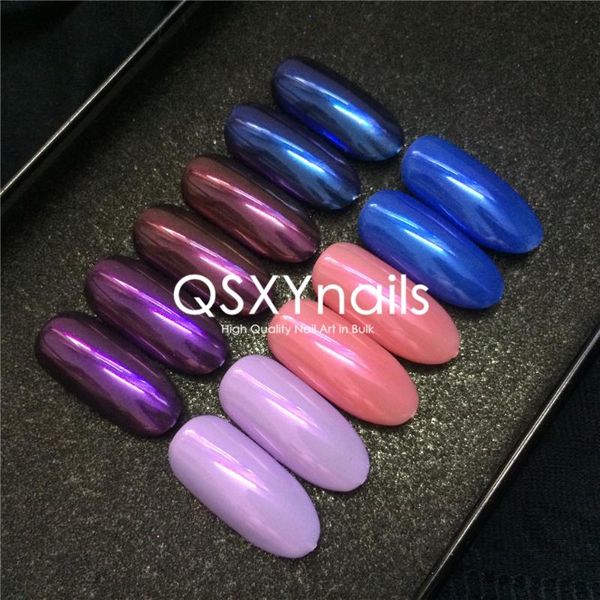 

nail glitter 50g violet / red blue chrome pearl mirror powder high grade shell power ceramic pigment for gel polish art manicure, Silver;gold