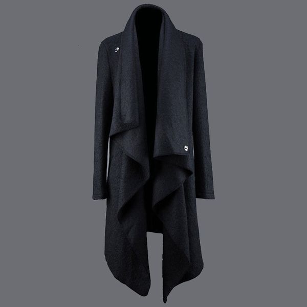 

men winter wear hip hop wool coat gothic-style man plus size 5xl jacket, Tan;black