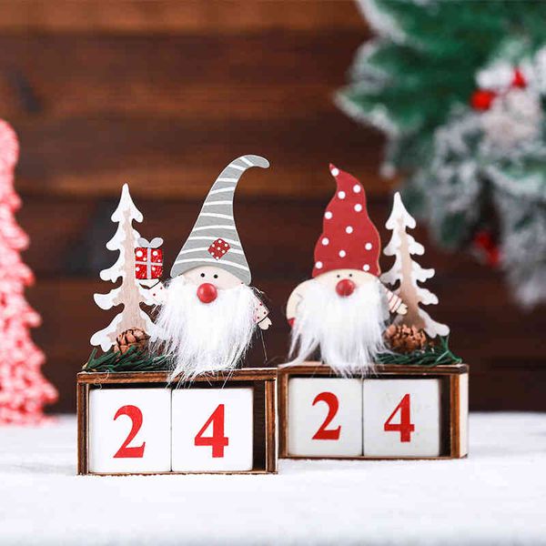 

christmas new wooden pinecone old man calendar decoration diy countdown calendar