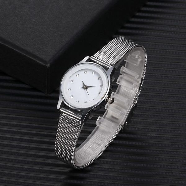 

wristwatches couple watch diamond women's luxury lady lover stainless steel quartz for men analog unique, Slivery;brown