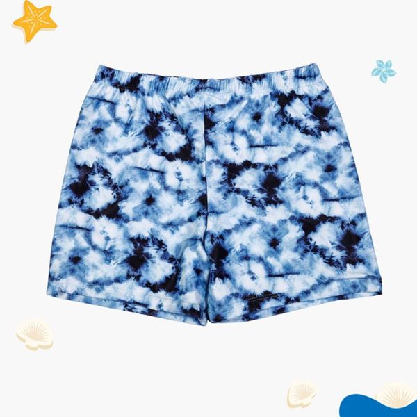 

one-pieces boys swimming pants 2021 summer kids swimwear casual beach shorts baby boy tie-dyed printed short children's clothing, Black
