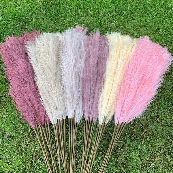 

decorative flowers & wreaths 85cm artificial pampas grass bouquet diy vase holiday wedding party home decoration real touch simulation flowe