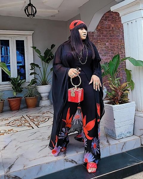 

casual dresses european and american women's dress african mother skirt chiffon fabrics fashion elegant, Black;gray