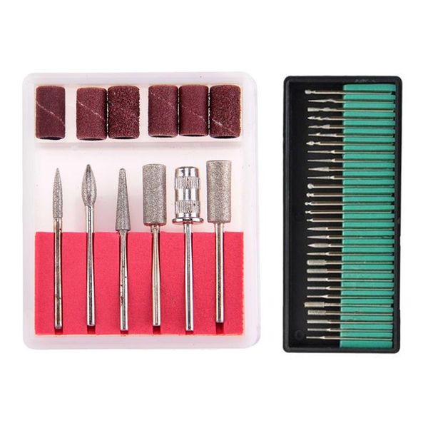 

nail art kits 30 piece manicure pedicure pro electric drill bit & 6pcs bits set sanding band for file/drill