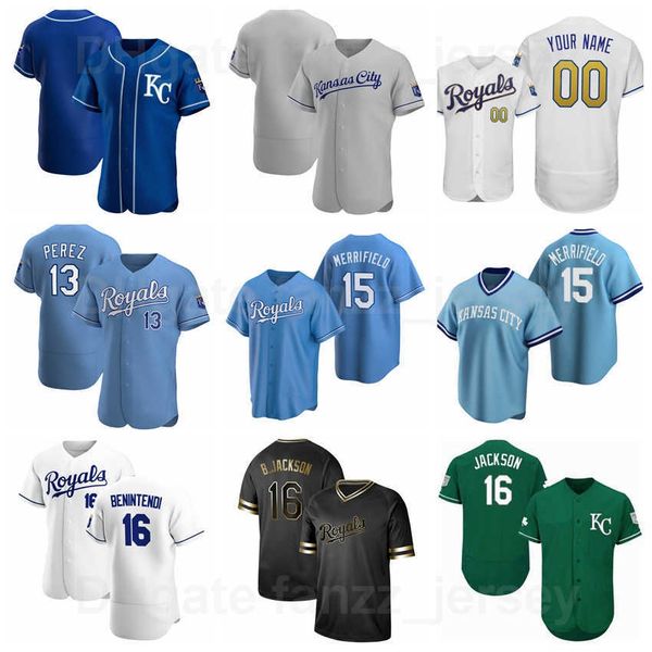

baseball 7 bobby witt jr jersey 15 whit merrifield 13 salvador perez 16 andrew benintendi 41 carlos santana 12 jorge soler 27 adalberto mond, Blue;black